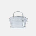 PLINIO Medium Top Handle Satchel in Greige - Big Bag NY