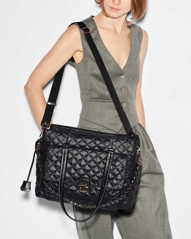 MZ Wallace Black Crosby Lock Tote - Big Bag NY