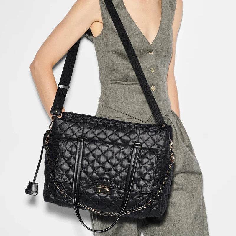 MZ Wallace Black Crosby Lock Tote - Big Bag NY