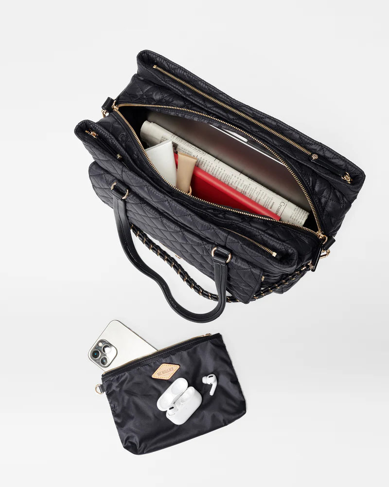 MZ Wallace Black Crosby Lock Tote - Big Bag NY