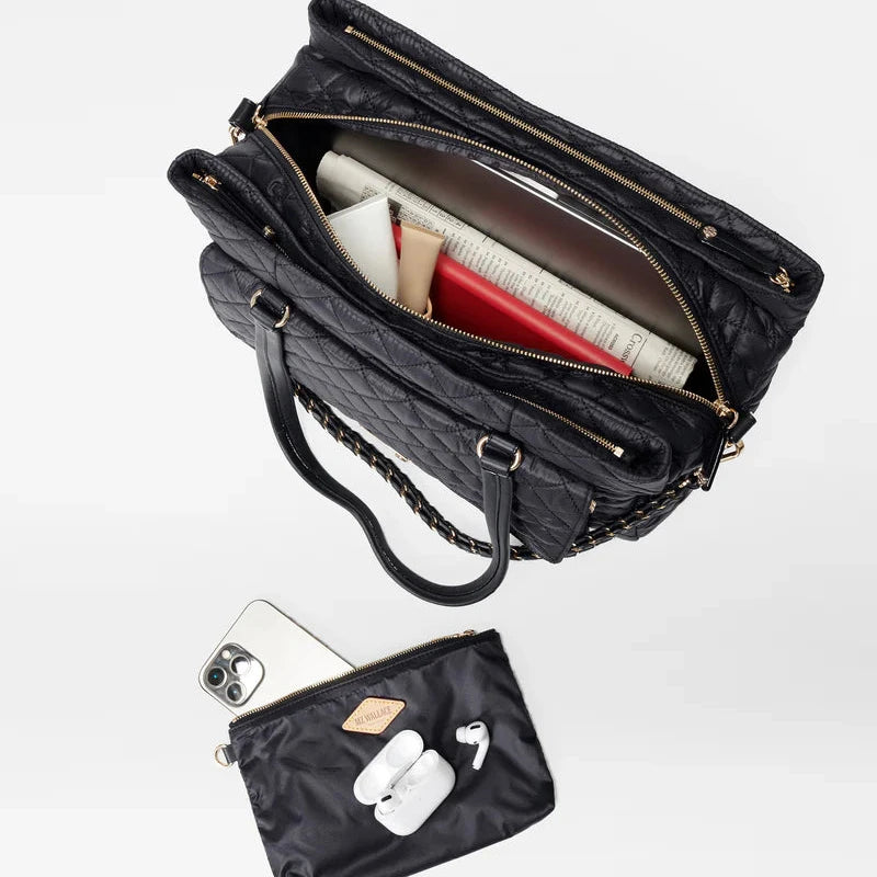 MZ Wallace Black Crosby Lock Tote - Big Bag NY