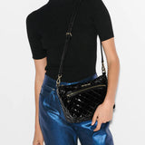 MZ Wallace Crosby ELLA Crossbody in Black Lacquer - Big Bag NY