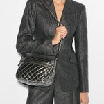 MZ Wallace Crosby ELLA Crossbody in Pewter Metallic - Big Bag NY