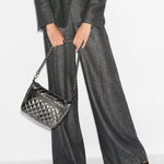 MZ Wallace Crosby ELLA Crossbody in Pewter Metallic - Big Bag NY