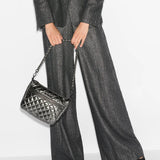 MZ Wallace Crosby ELLA Crossbody in Pewter Metallic - Big Bag NY