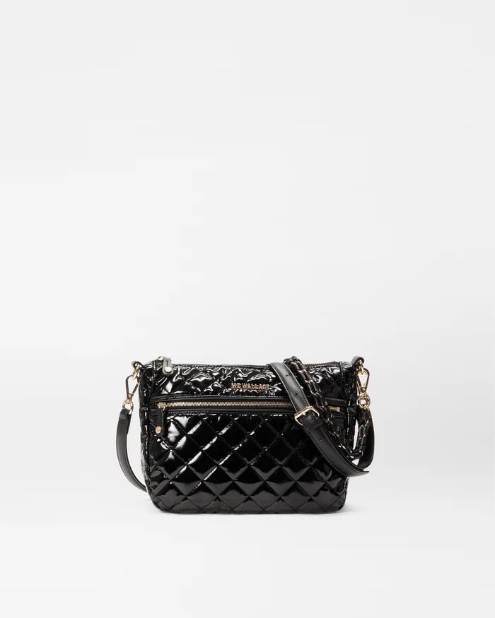 MZ Wallace Crosby ELLA Crossbody in Black Lacquer - Big Bag NY