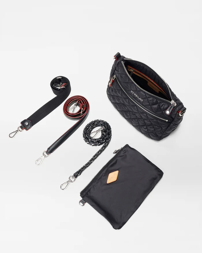 MZ Wallace Crosby ELLA Crossbody in Black - Big Bag NY