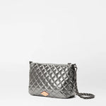 MZ Wallace Crosby ELLA Crossbody in Pewter Metallic - Big Bag NY