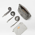 MZ Wallace Crosby ELLA Crossbody in Pewter Metallic - Big Bag NY