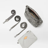 MZ Wallace Crosby ELLA Crossbody in Pewter Metallic - Big Bag NY