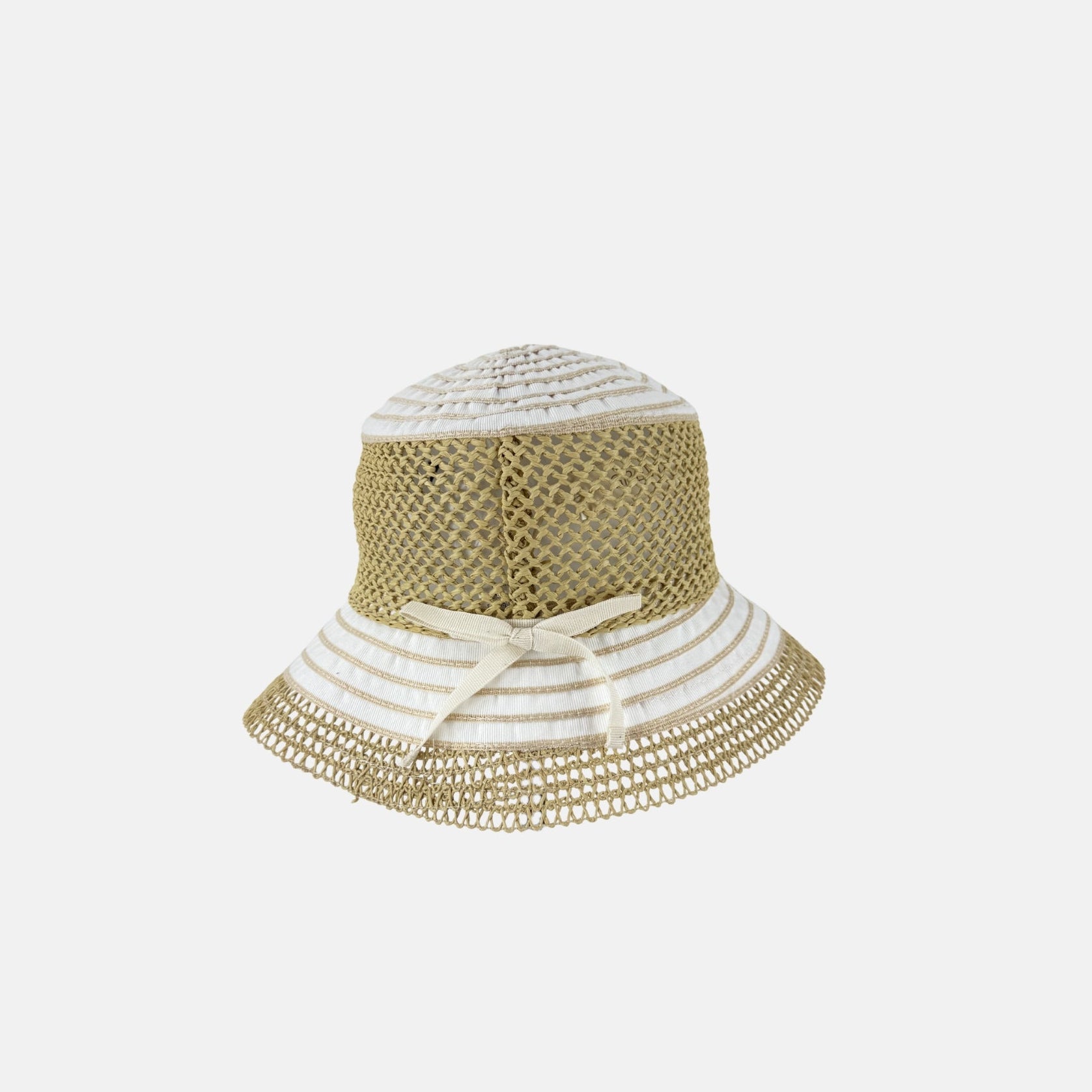 Grevi Raffia Mesh Foldable Bucket Hat - Big Bag NY