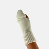 Cashmere and Wool Fingerless Glove with Hood