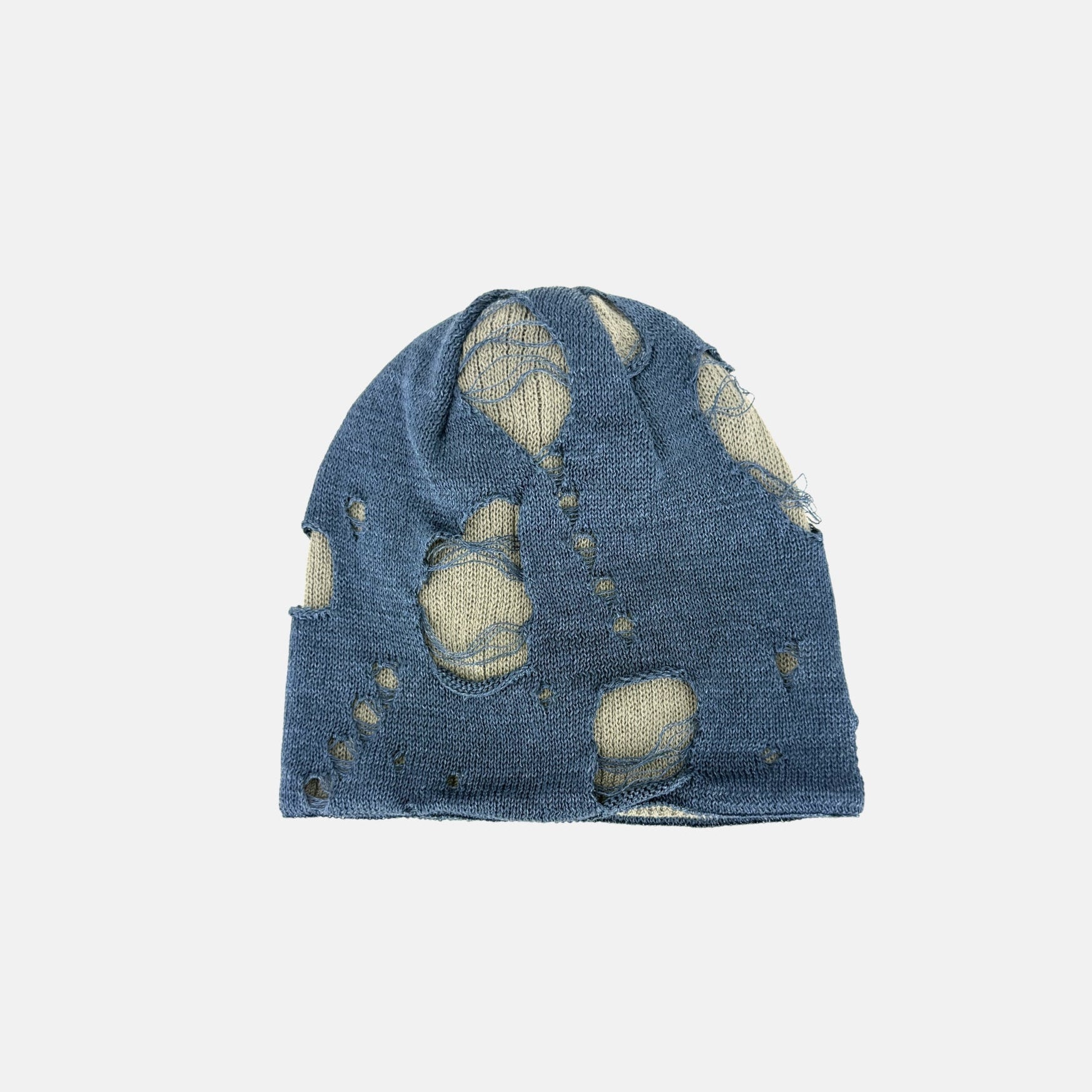 CA4LA Grunge Knit Cap Beanie in Blue - Big Bag NY