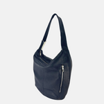 Angi Venezia Large Asymmetric Hobo with Silver Ornament - Big Bag NY