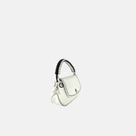 Plinio Visona Cherie Woven Top Handle Shoulder Bag in White - Big Bag NY