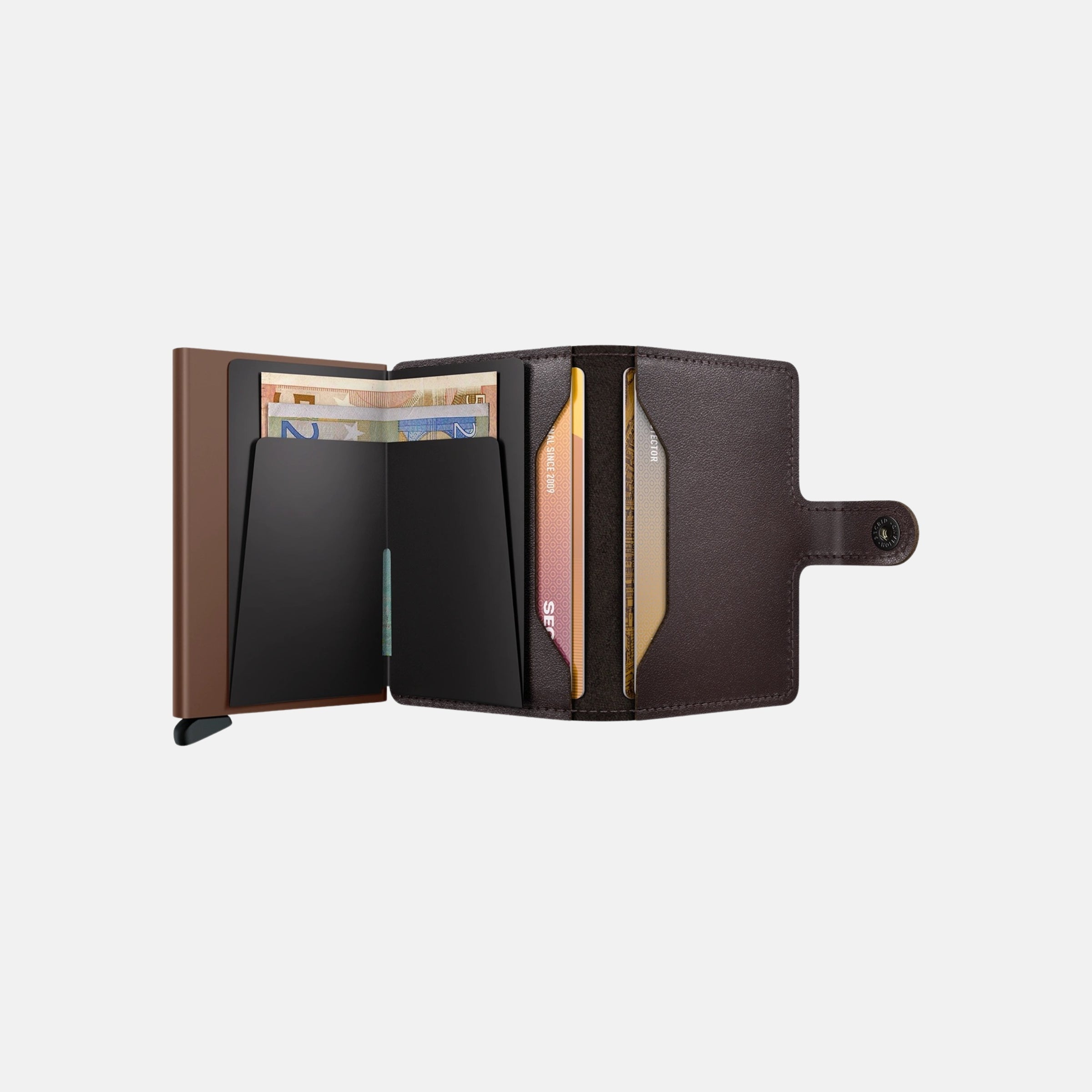 Secrid Miniwallet in Original Leather in Chocolate - Big Bag NY