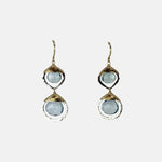 Dana Kellin Aqua Quartz Mixed Metal Drop Earrings - Big Bag NY