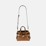 Gianni Chiarini Miranda Mini Top Handle Bag in Walnut - Big Bag NY