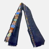 Storiatipic Angie Wool Scarf in Marine - Big Bag NY