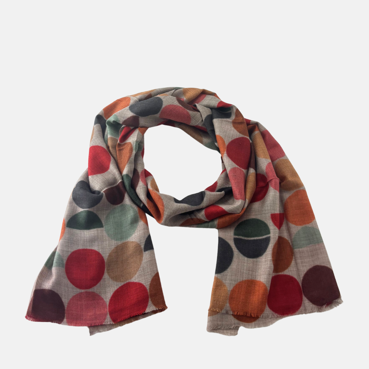 Tradition Textiles Semi Dots Wool Scarf
 - Big Bag NY 