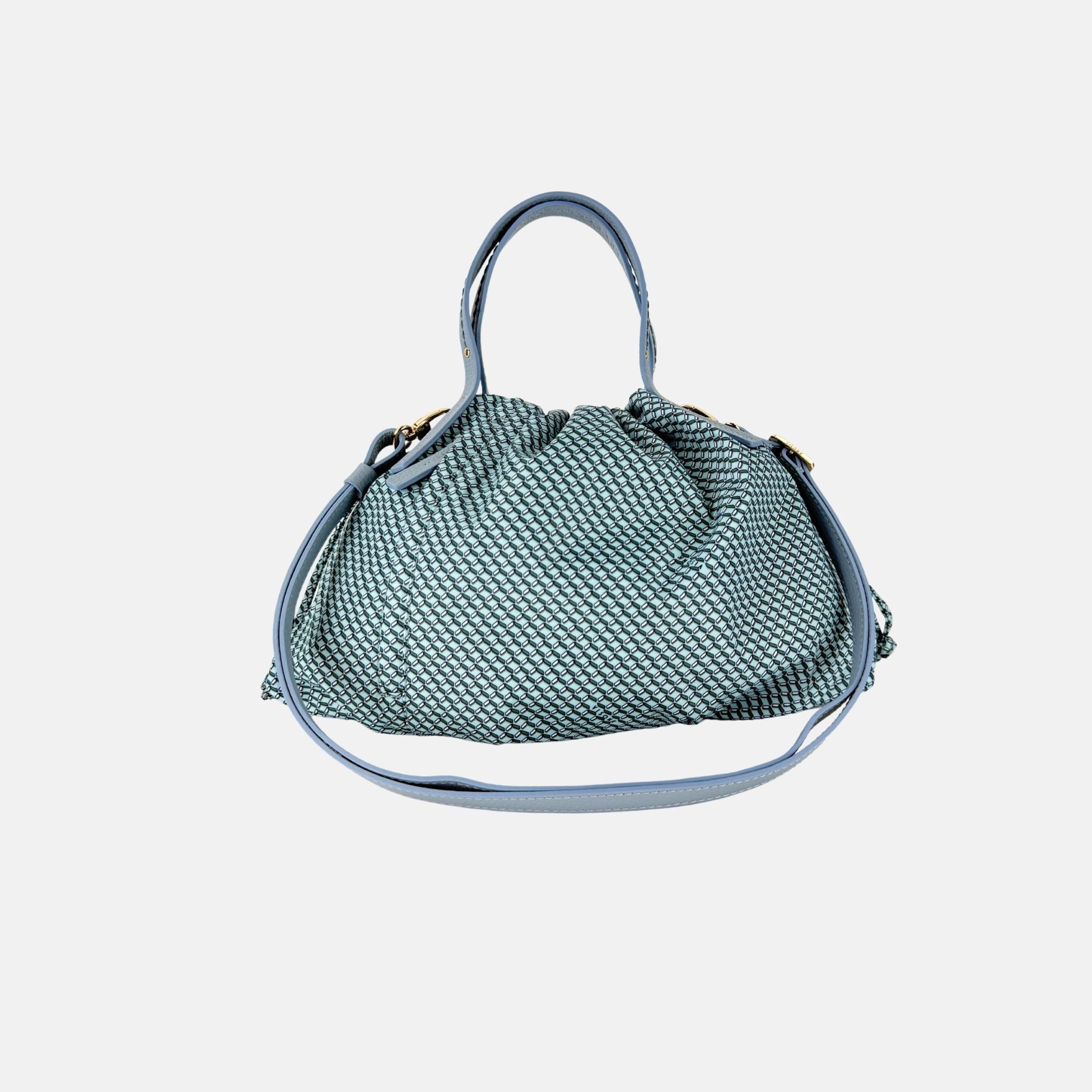 PLINIO Drawstring Tote with Crossbody Strap in Cristallo - Big Bag NY