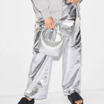 MZ Wallace Matte Silver Mini Woven Hobo - Big Bag NY