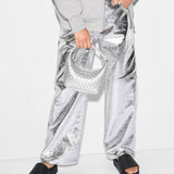 MZ Wallace Matte Silver Mini Woven Hobo - Big Bag NY