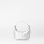 MZ Wallace Matte Silver Mini Woven Hobo - Big Bag NY
