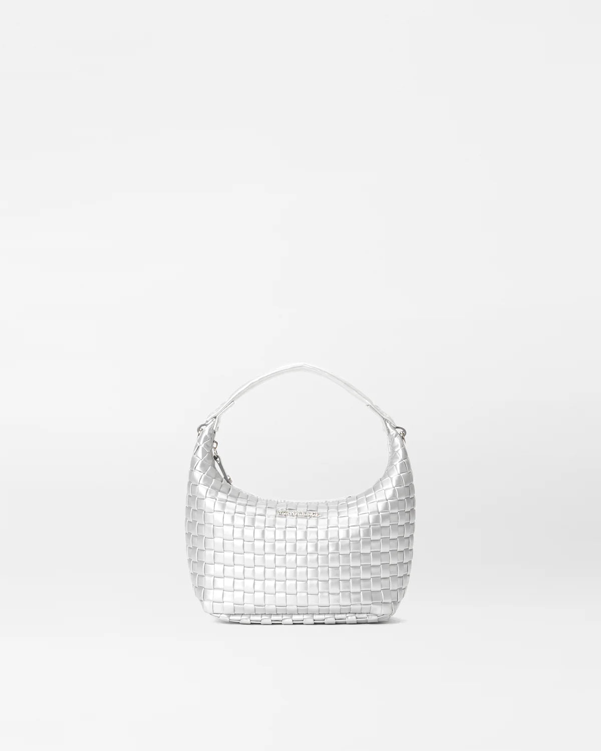 MZ Wallace Matte Silver Mini Woven Hobo - Big Bag NY