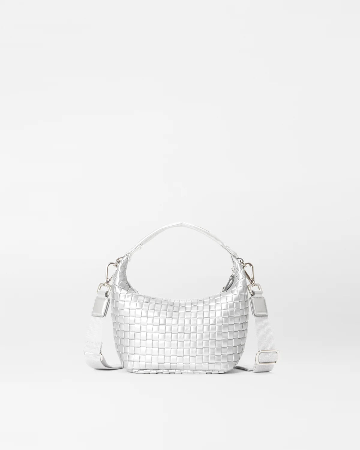 MZ Wallace Matte Silver Mini Woven Hobo - Big Bag NY