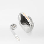 MZ Wallace Matte Silver Mini Woven Hobo - Big Bag NY