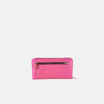 Visona Long Zip Around Wallet in Magenta - Big Bag NY