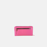 Visona Long Zip Around Wallet in Magenta - Big Bag NY
