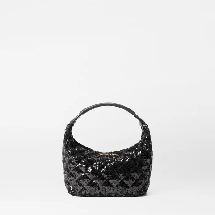 MZ Wallace Black Sequin Mini Hobo - Big Bag NY