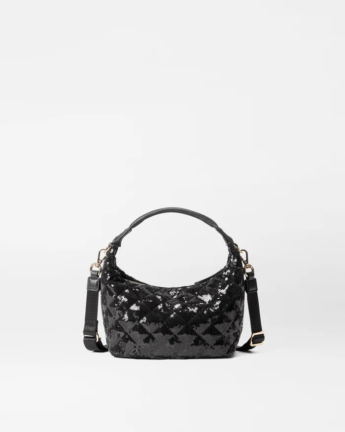 MZ Wallace Black Sequin Mini Hobo - Big Bag NY
