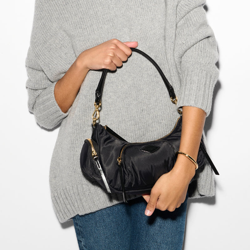 MZ Wallace Small Chelsea Shoulder Bag in Black - Big Bag NY
