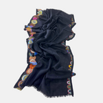 Storiatipic Angie Wool Scarf in Marine - Big Bag NY