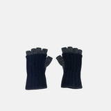 Wool Two Tone Fingerless Gloves