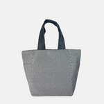 Acrylic L Bag Zipper Tote in Black and White Mesh - Big Bag NY