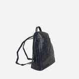 Black Marta Ponti Pocket Leather Backpack - Big Bag NY