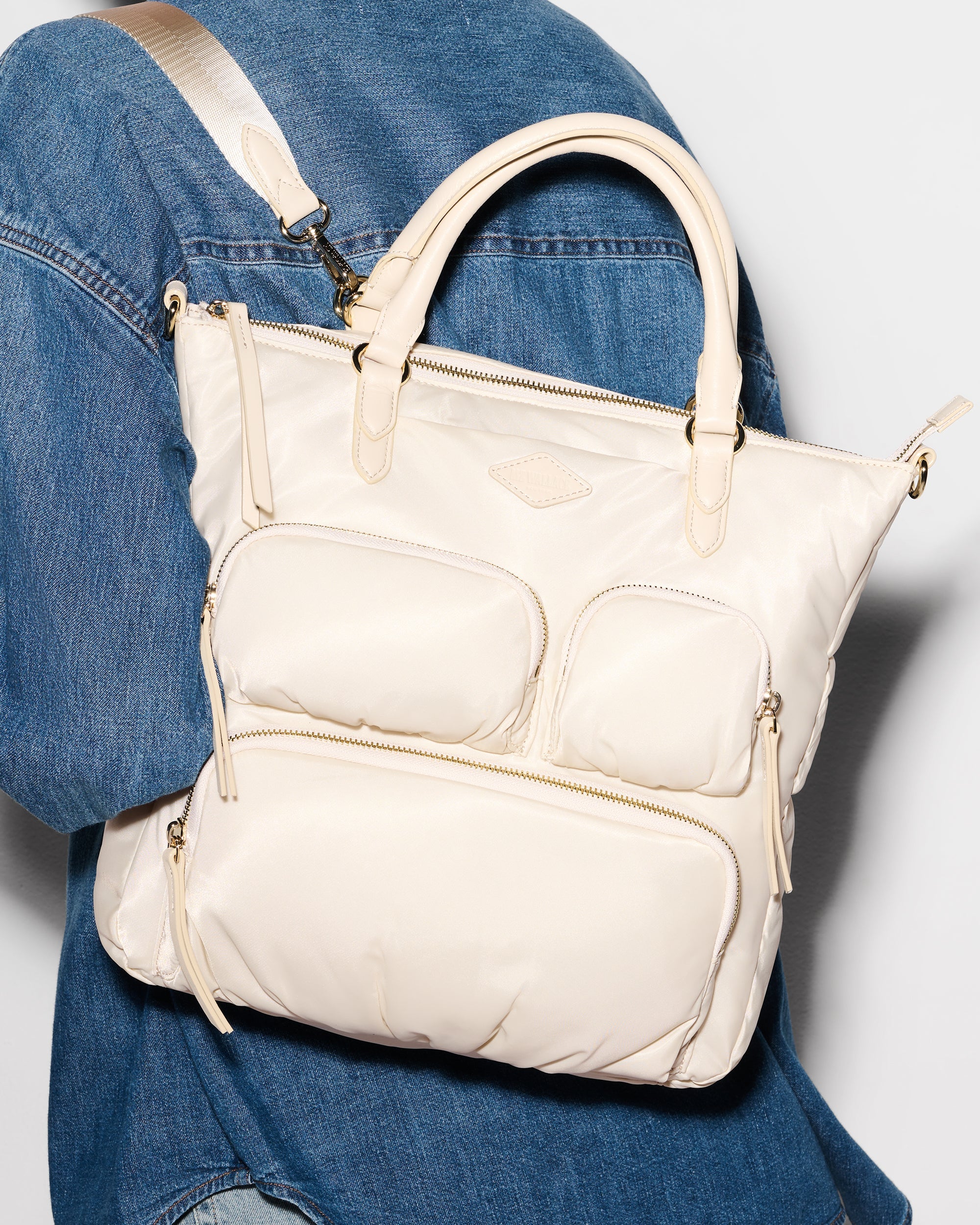 Mz Wallace Chelsea Convertible Backpack in Sandshell - Big Bag NY