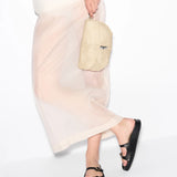 MZ WALLACE Astor Small Convertible Clutch in Buff Mesh - Big Bag NY