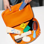 MZ Wallace Zip Round Organizer in Sunset Orange Gingham - Big Bag NY