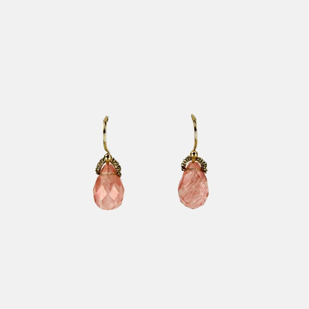 Danielle Welmond Woven Cherry Quartz Earrings - Big Bag NY