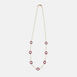 Danielle Welmond Seven Pink Tourmaline Woven Loop Necklace Big Bag NY