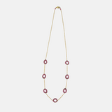Danielle Welmond Seven Pink Tourmaline Woven Loop Necklace Big Bag NY