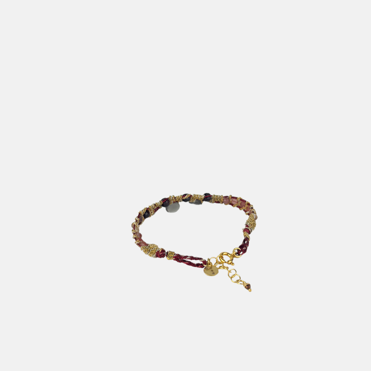 DAG Gioielli Candy Drop Bracelet with Garnet and Gray Moonstone Gemstones - Big Bag NY