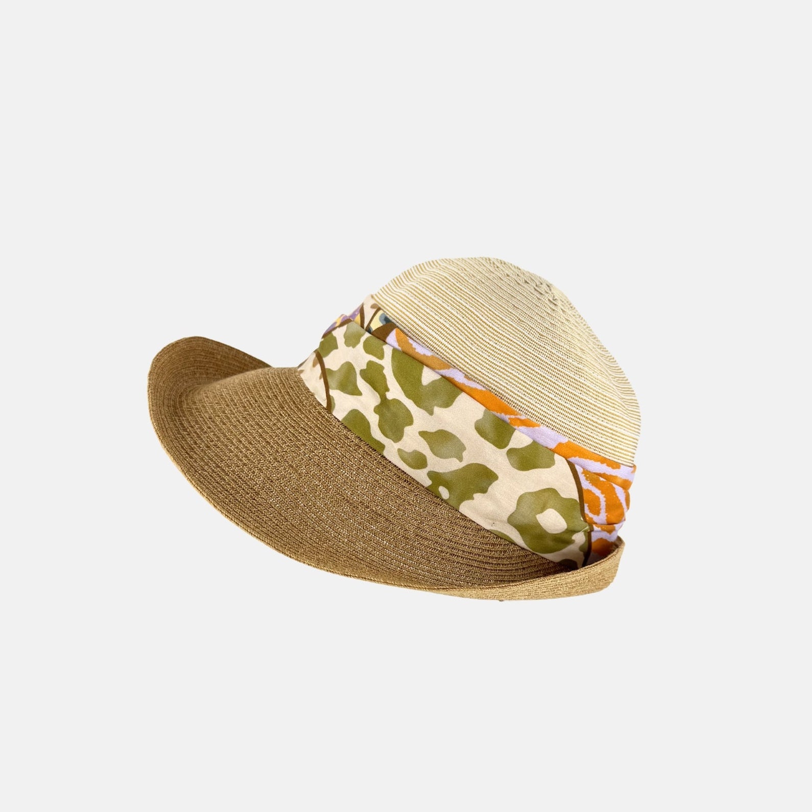 Hats and Dreams Ribbon Top Visor with Floral Band - Big Bag NY