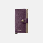 Secrid Miniwallet in Pebble Leather in Grape - Big Bag NY
