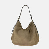 Gianni Notaro Medium Suede Slouchy Tote Bag in Taupe - Big Bag NY